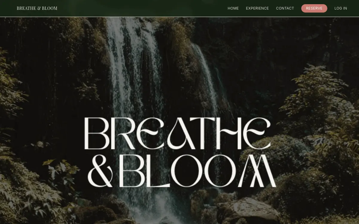 Breathe and Bloom homepage